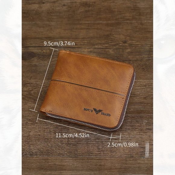 New Men Letter Graphic Small Wallet 170 - Picture 2 of 4